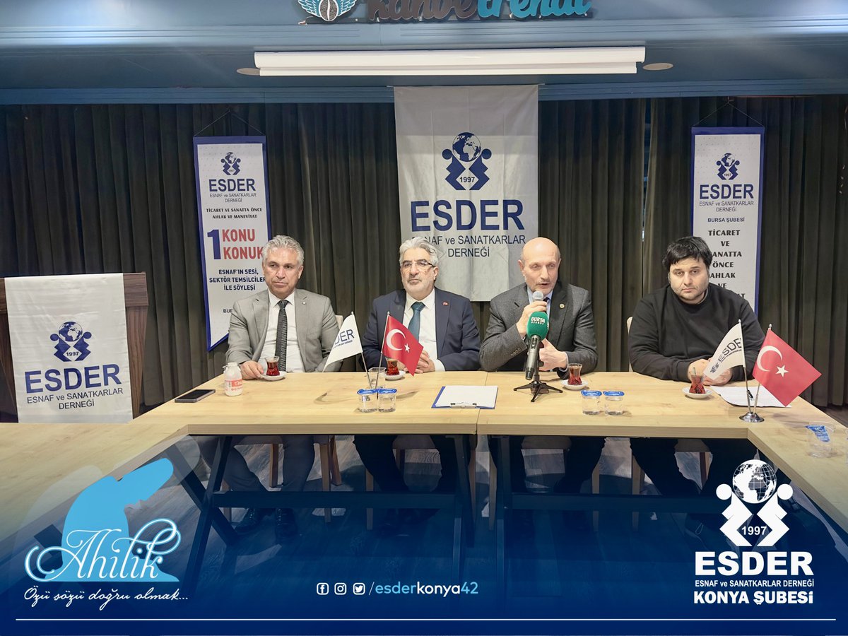 esderkonya42's tweet photo. Esnaf ve Sanatkarlar Derneği (ESDER) Konya Şubesi Çalışmaları Kapsamında;

Şube Başkan Yardımcımız Ahmet Aka;

Esnaf ve Sanatkarlar Derneği (ESDER) Bursa Şubemizin düzenlediği,
Bursa Milletvekili Mehmet ATMACA beyin katılacağı 1 Konu 1 Konuk söyleyişi
programına katıldı.

#esder https://t.co/oB4OJvj1A8