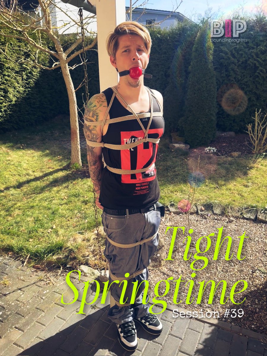 Hey Folks, the new session #3 „Tight Springtime“ is now online.  Clip is also coming this weekend! 🌸🌺🌷I hope you enjoy your spring! ✌🏻💚 Greetz Seb 
➡️ Onlyfans.com/boundinprogress #boundinprogress #bondage #outdoor #sebastiangarter #springtime
