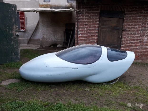 1980s Aerodynamics Study 2 Seater Bicycle by Luigi Colani being refurbished (electrified?) in the <a href="/bisimoto/">BISIMOTO</a> workshop of Bisi Ezerioha Ontario, USA. 
This protoytype was put up for sale in 2020 Grignasco,  Italy
© Images bisimoto