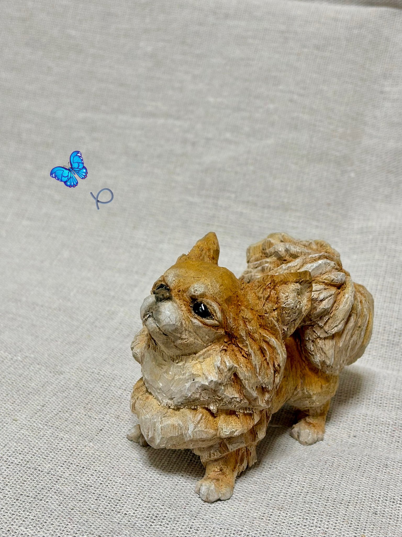 木彫りのチワワ(チョコ&タン)