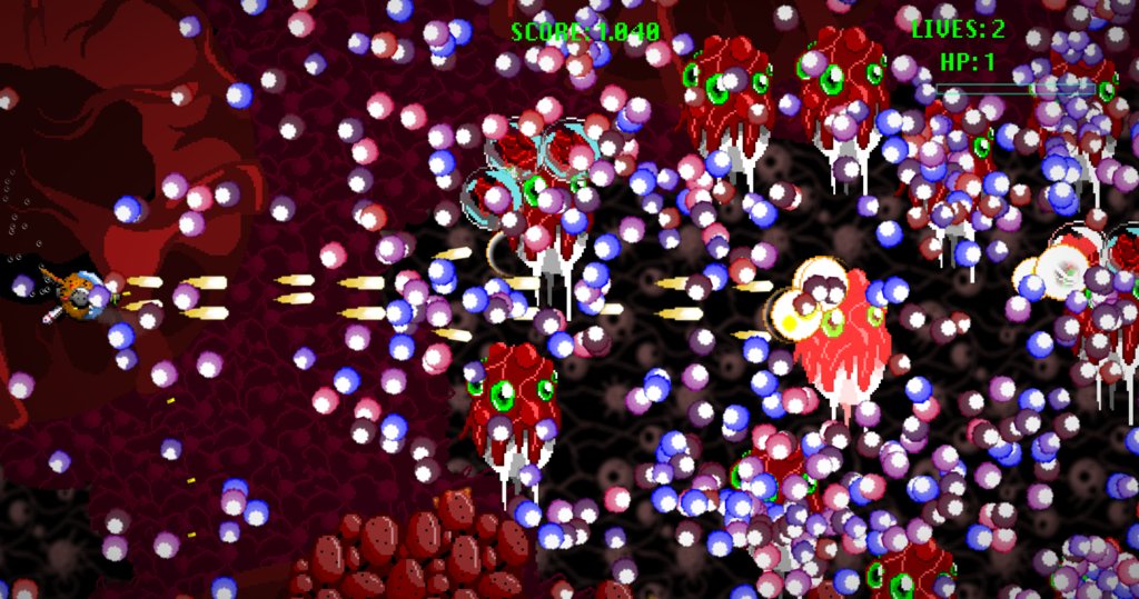 colossal_cedric's tweet photo. "20% off until March 20th, Nanoforce and its new game mode are coming to life...
It will be available very soon and, of course, for free to those who already own the game on Steam. I’m working on seven new stages.
#steam
#nanoforce
#shmup
#gamedev https://t.co/p2Oo9cuGky