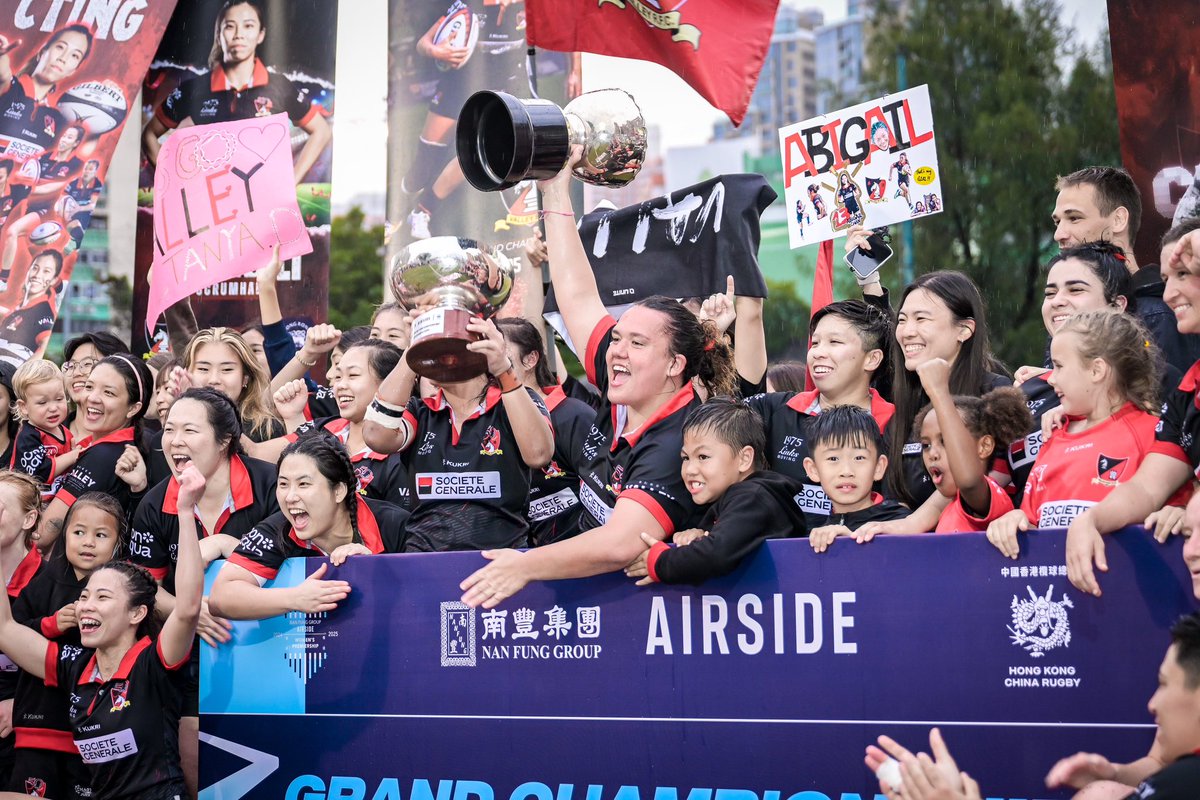 What a remarkable season! 🤩

Congratulations to Societe Generale Valley RFC for securing the double by claiming the Nan Fung Group | AIRSIDE Women’s Premiership Grand Championship title! 🏆 

#hkrugby #AGameForAll #GrandChampionship