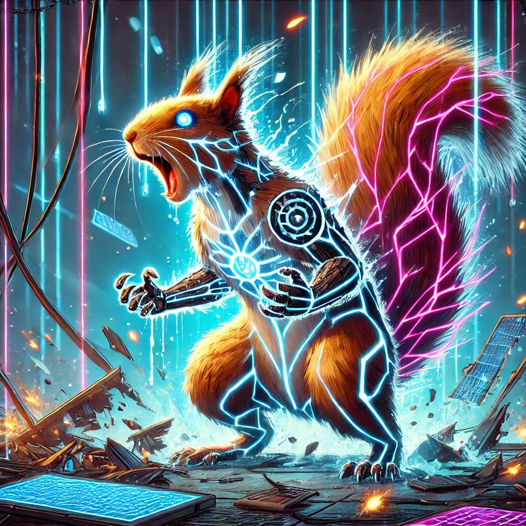 CPSquirrels's tweet photo. FIRST LOOK: Cyberpunk Squirrel Begins! 🔥

The birth of something extraordinary! ⚡🐿️

Welcome to Cyberpunk Squirrel: Genesis of Glitch – a futuristic saga of survival, AI, and rebellion!

💥 What happens next? Stay tuned!

#CyberpunkSquirrel #NFT #Comic #SciFi #cyberpunk https://t.co/dDErKwvsrK