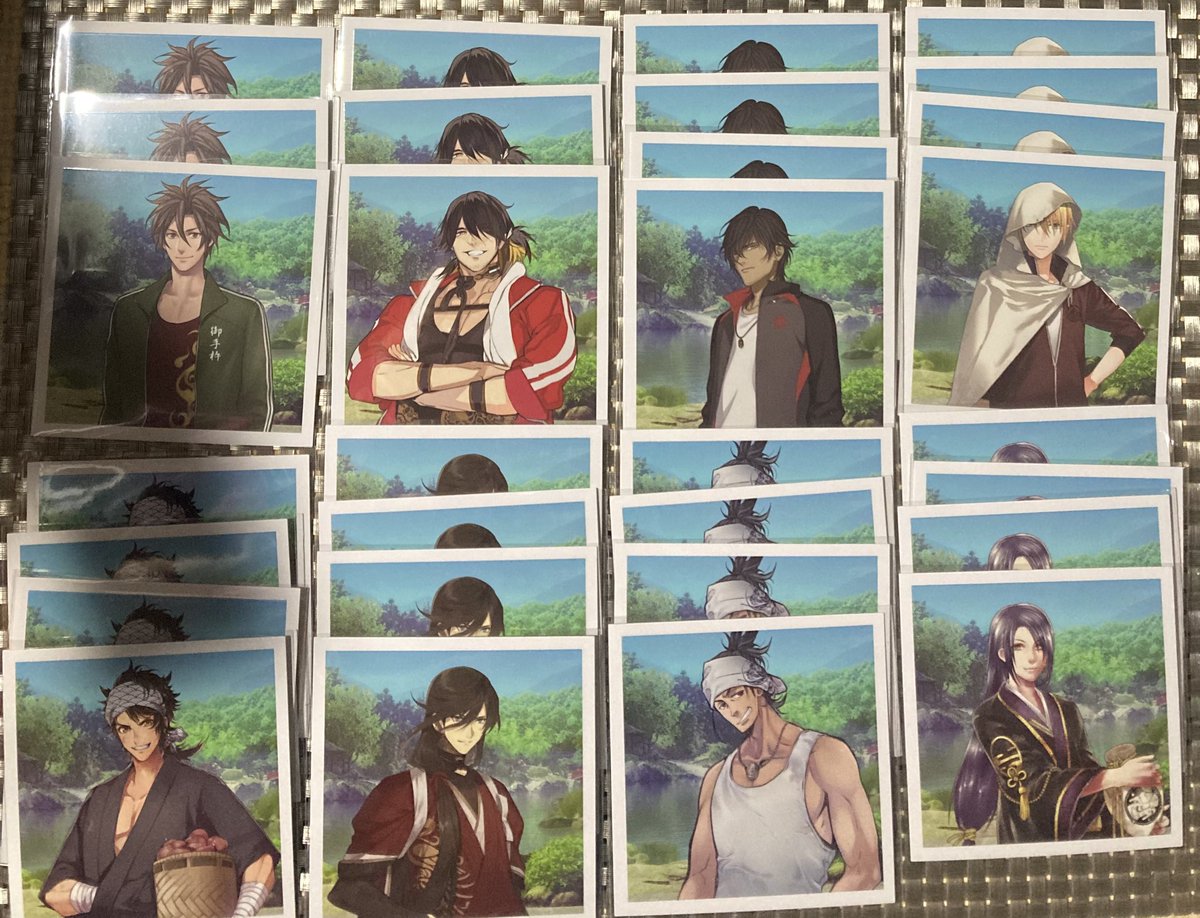 6460ku's tweet photo. 【交換・譲渡】 刀剣乱舞 ましコレ ステッカー 華こよみ クリアカード 内番

譲：和泉守、陸奥守、山姥切、山伏、堀川、蜂須賀、浦島、長曽祢、大倶利伽羅、長谷部、獅子王、小烏丸、抜丸、鶴丸、太郎太刀、次郎太刀、日本号、御手杵、鬼丸、ソハヤ、今剣、岩融、長義、豊前
求：膝丸、髭切(友人分)
→ https://t.co/vX9Q2TmIyJ
