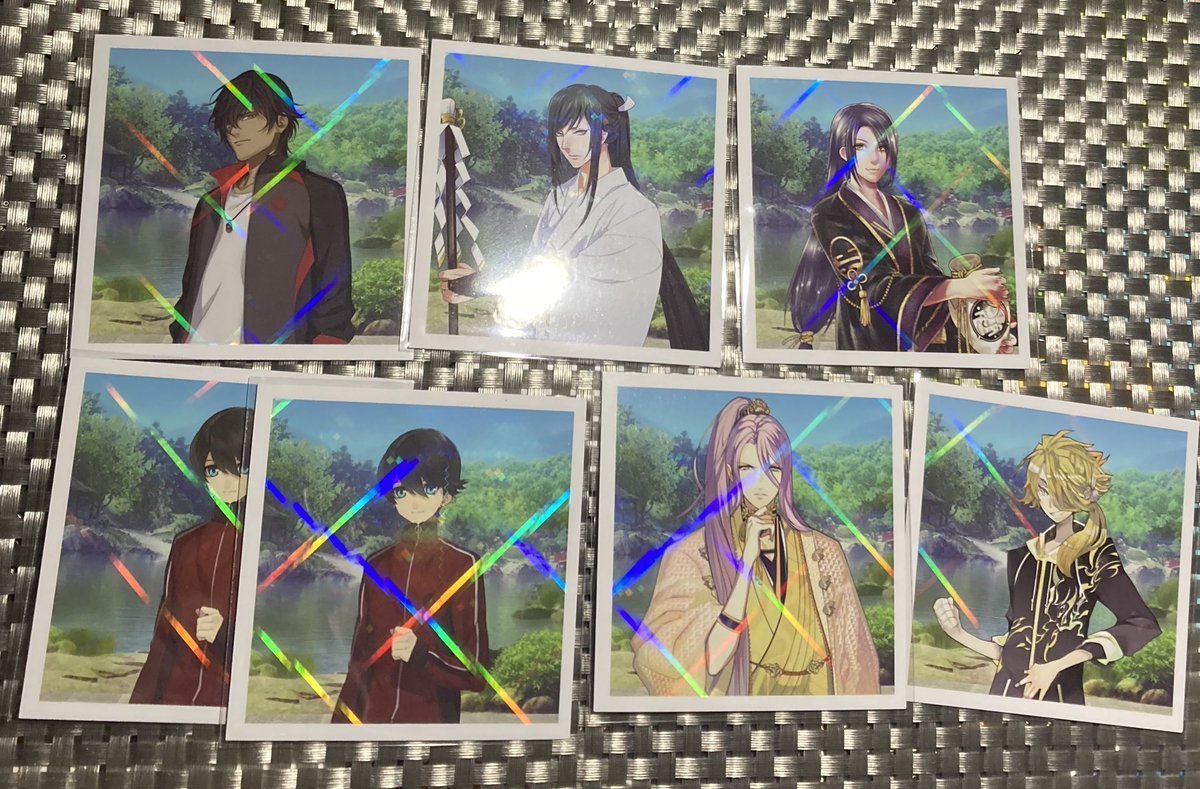 6460ku's tweet photo. 【交換・譲渡】 刀剣乱舞 ましコレ ステッカー 華こよみ クリアカード 内番

譲：和泉守、陸奥守、山姥切、山伏、堀川、蜂須賀、浦島、長曽祢、大倶利伽羅、長谷部、獅子王、小烏丸、抜丸、鶴丸、太郎太刀、次郎太刀、日本号、御手杵、鬼丸、ソハヤ、今剣、岩融、長義、豊前
求：膝丸、髭切(友人分)
→ https://t.co/vX9Q2TmIyJ