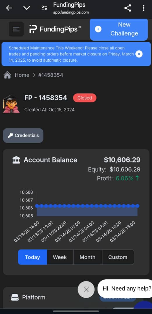 CoachCreedo's tweet photo. FundingPips should do better 

My mentee just got his 6% profits account suspended all because he takes the exact same trade exit and entries as I do

This proves the point that prop firms aren't here for traders best interest. Focus on your personal broker accounts #fundingpips https://t.co/V3XeHKPMiN