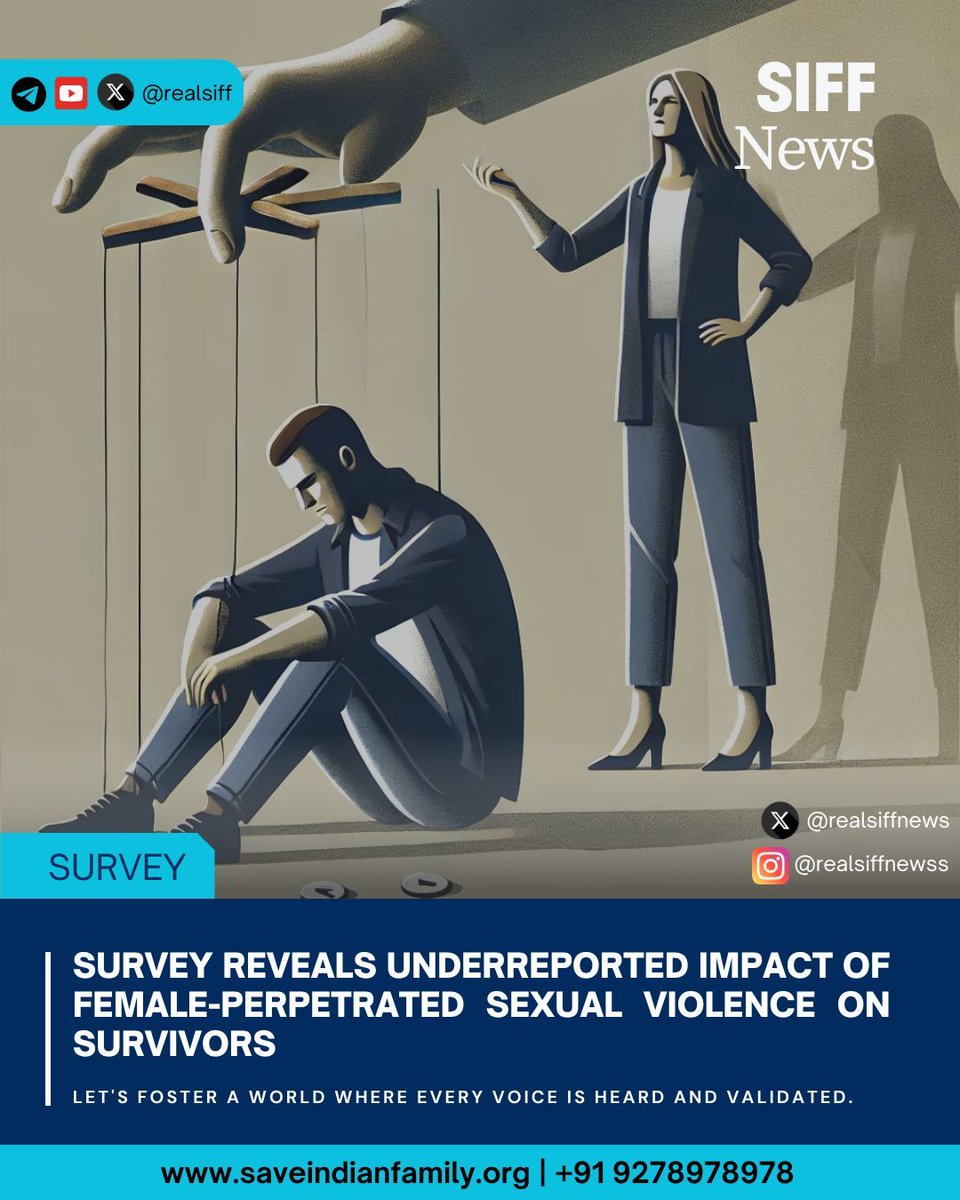 #SIFFNews | 🚨 New Study Alert! 
A recent survey uncovers the profound effects of female-perpetrated sexual violence, highlighting the need for inclusive support systems for all survivors. 🛡️ 

#SexualViolence #SurvivorSupport #InclusiveJustice