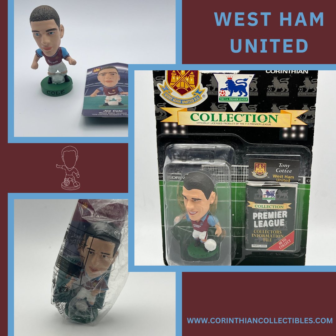 We have a range of West Ham United retro figures and memorabilia. 

See our range here - zurl.co/3Rhk 

#CorinthianCommunity #WestHam #WestHamUnited #WHU #WHUFC #Football #PremierLeague #FPL #FAPL #TheHammers