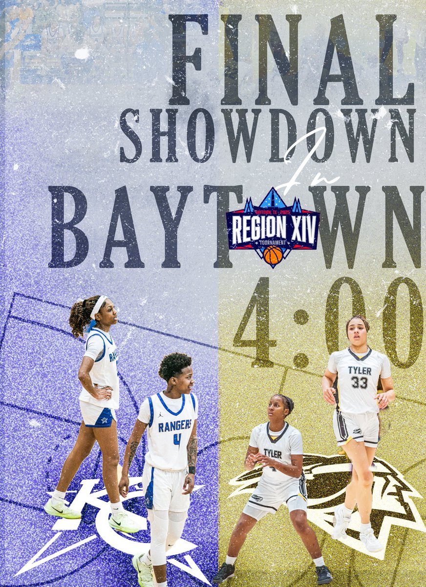 It’s Championship Saturday in Baytown! 

The Queens of Region XIV will be crowned today. 

2-seed Tyler will take on 4-seed Kilgore for the auto-bid to the NJCAA tournament. 

📍 Lee College
⏰ 4:00 PM
🖥️ tsbnsports.com/kilgore-vs-tyl…