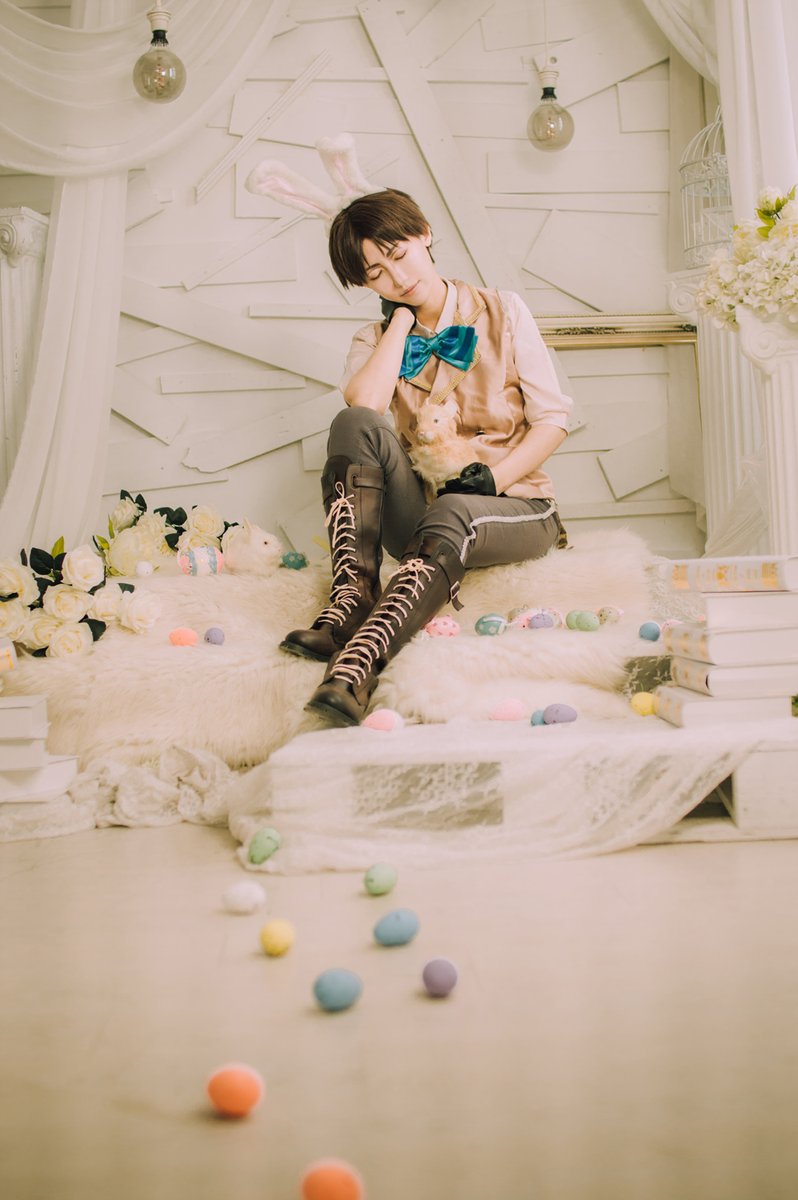 noybcc's tweet image. Happy Easter🐰

#cosplay #cos #atackontitan #Eren #Levi #easterbunny