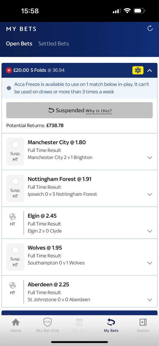 The_Mahe's tweet photo. @SkyBet Wanted to freeze Wolves, very frustrating https://t.co/Nz8htatDAl