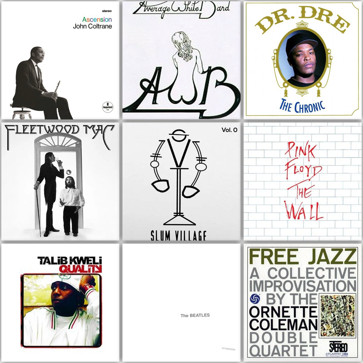 SVG__Collection's tweet photo. What’s your favorite album that features the color white? https://t.co/u3AiNQN8EF