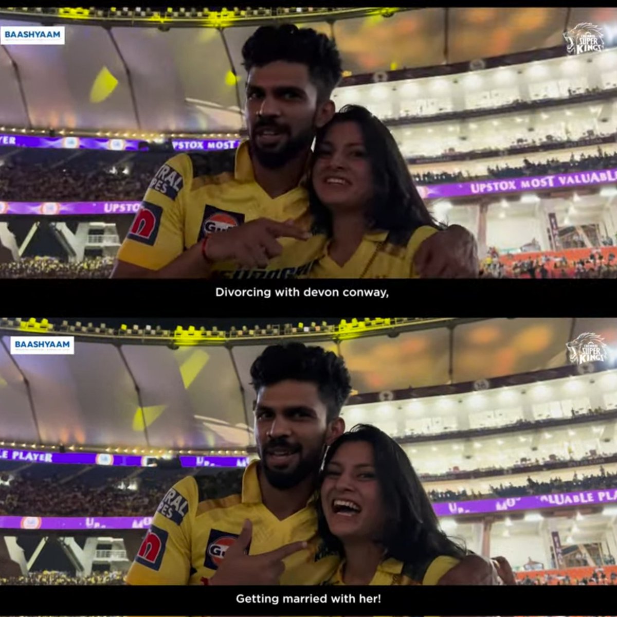 maxeyyy_tweets's tweet photo. The bond between 
 RUTU  🤝 CONWAY 😂 💛

OUR RUTUWAY 💛 💛

#RutuWay #CSK #ChennaiSuperKings 
#Yellove #WhistlePodu https://t.co/wrewHcspih