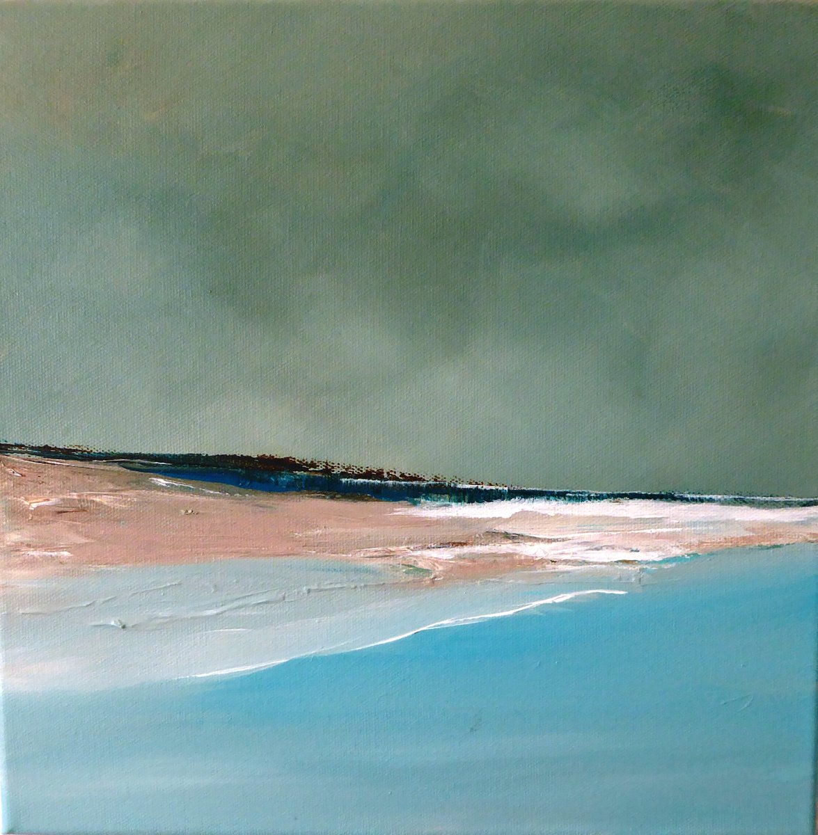 New Painting 'The Shore.' Acrylic on canvas, 30 x 30cm.....marianyoungart.com