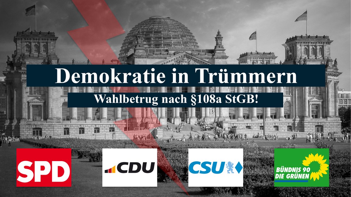 „Stoppen Sie den Verfassungsbruch: Für Neuwahlen und den Schutz unserer Demokratie!” - Jetzt unterschreiben! chng.it/QJS5f5XVQC via 
<a href="/ChangeGER/">Change.org Deutschland</a>  

<a href="/CSU/">CSU</a> <a href="/CDU/">CDU Deutschlands</a> <a href="/AfDimBundestag/">AfD-Fraktion im Deutschen Bundestag 🇩🇪</a> <a href="/Alice_Weidel/">Alice Weidel</a> <a href="/SWagenknecht/">Sahra Wagenknecht</a> <a href="/dielinkebt/">Die Linke im Bundestag</a> <a href="/niusde_/">NIUS</a> <a href="/BILD/">BILD</a> <a href="/reitschuster/">Boris Reitschuster</a>