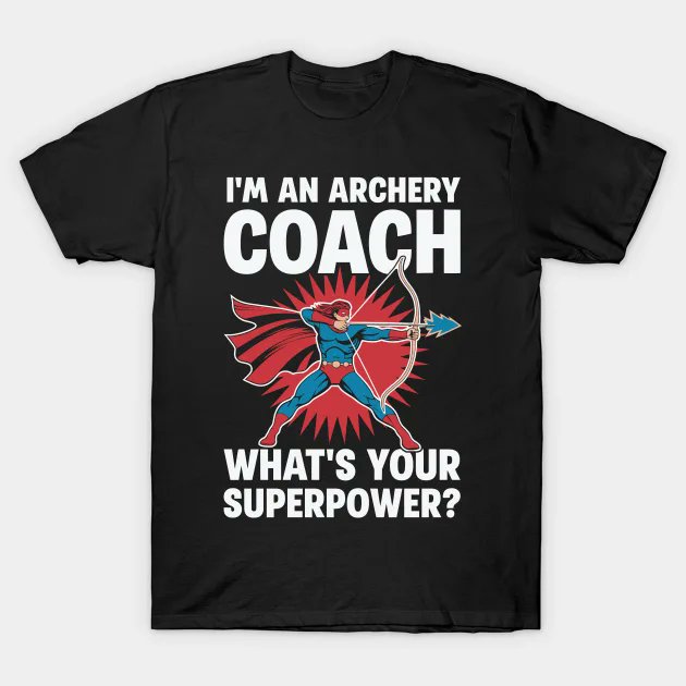 designbats's tweet photo. @Crystal91a @Martles3 @TheFigen_ 🎯 ARCHERY COACH TEE ALERT! 🎯 🔥 Limited stock available! https://t.co/XWtCZnxnbF