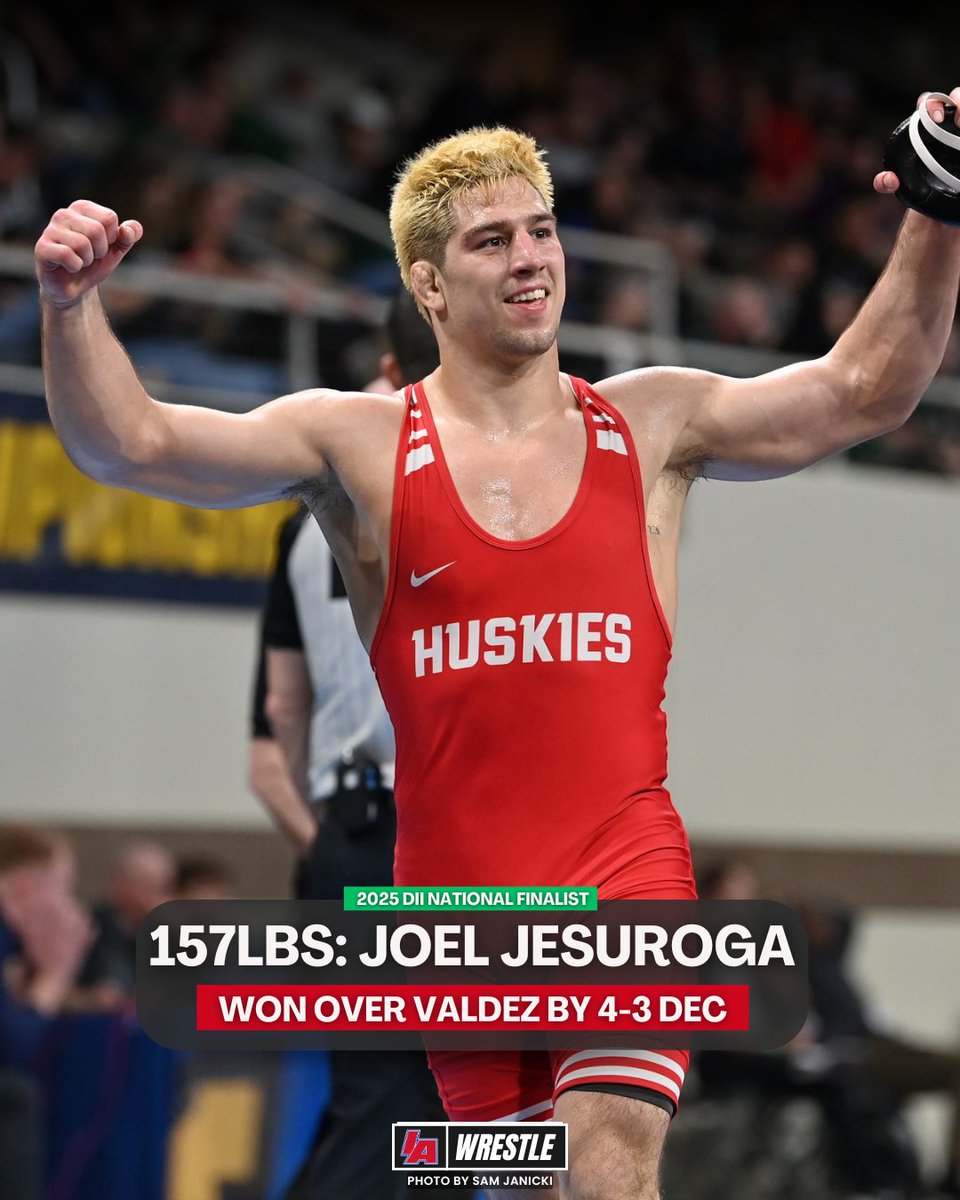 IAwrestle (@iawrestle) on Twitter photo No. 1 Joel Jesuroga makes DII National Finals for St. Cloud State with 4-3 win over Aaden Valdez
Adams St.
Stand up <a href="/sepwrestling/">SEP GOATs Wrestling</a> No. 1 Joel Jesuroga makes DII National Finals for St. Cloud State with 4-3 win over Aaden Valdez
Adams St.
Stand up <a href="/sepwrestling/">SEP GOATs Wrestling</a>