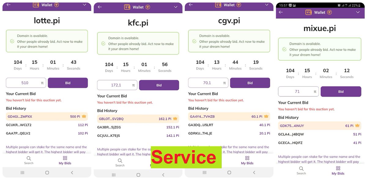 PiListingNews's tweet photo. #Breaking: Domains bid are going crazy in Pi Domain Auction and all the popular products and services are already in bid. 🔥🔥

Are you ready to join the $Pi Ecosystem? 💪🏻

Hurry up and join the ".pi Domain Auction" event to own a suitable and best domain name for your business field.

👉 Keep Building 🚀

#PiNetwork #PiFest