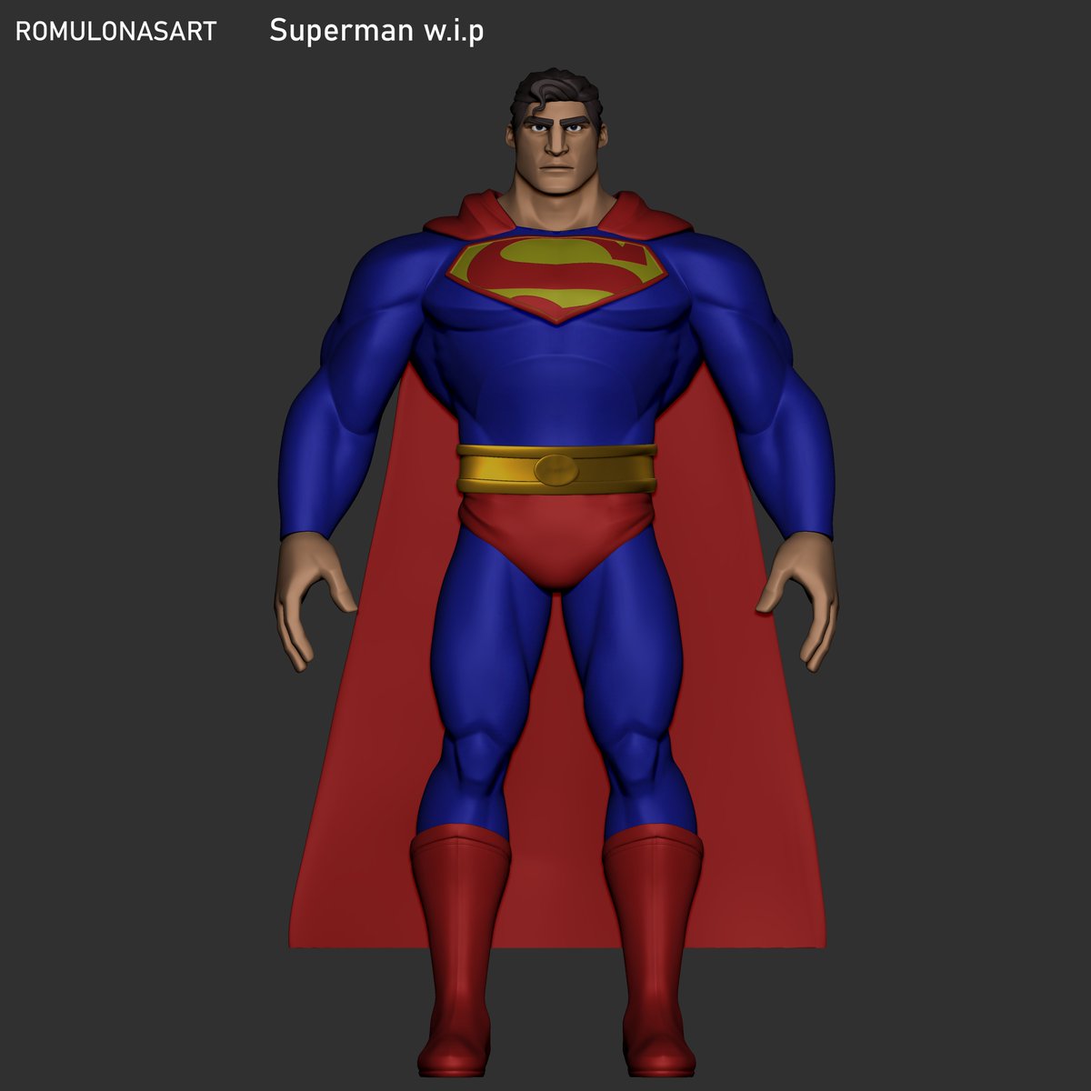 Romulonasart's tweet photo. Superman Stylized W.I.P 

#superman #stylized #zbrush #3dscultor #multiversusfanart https://t.co/56S9Zw6CqZ
