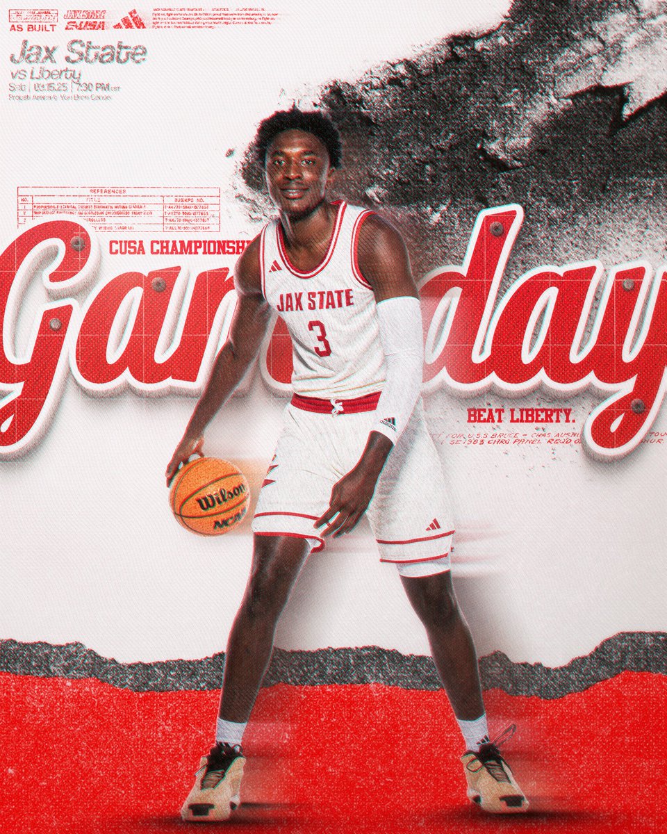 Eyes on the Prize 👀

🏆 CUSA Final
🆚 No. 1 Liberty
⌚️ 7:30 PM
📍 Propst Arena
📺 CBS Sports Network 
📻 JSU.edu/Radio
📊 JaxStateSports.com

#StayCocky 🐔| #FearTheBeak 👌