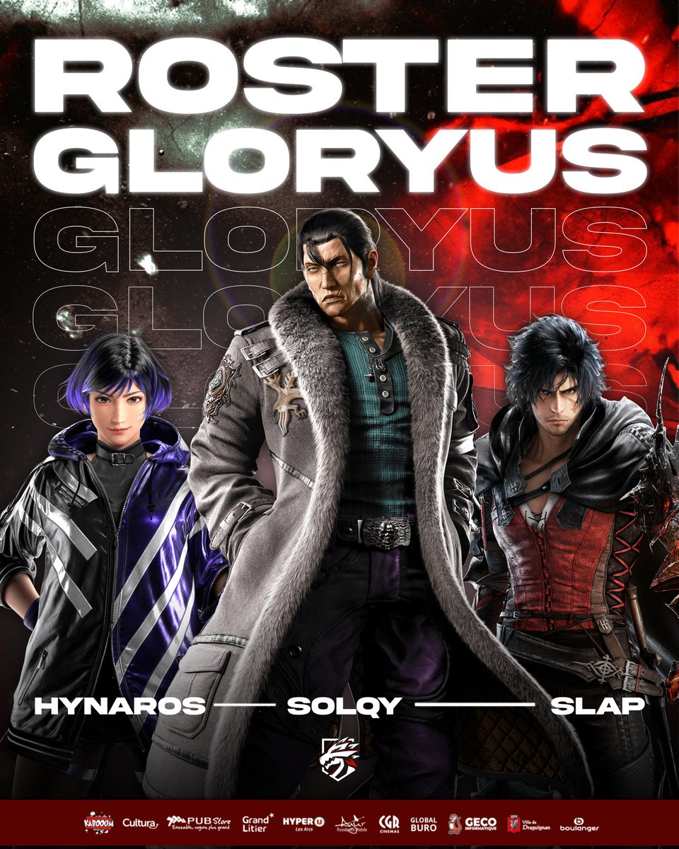 🕹️ Voici notre roster pour le GloryUs ! 🕹️

Un championnat Tekken français en team battle 3vs3 dans lequel nous serons représentés par Solqy, Slap et Hynaros !

Restez connectés pour suivre leurs exploits et les encourager durant l'évenement !

#puresport #tekken #tekken8