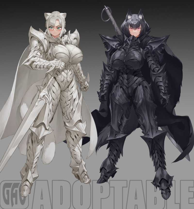 Adoptable 
code DA-AD 211 black 
DA-AD 212 white
Auction closed
DeviantArt/ Gao-lukchup
#adoptable #adoptables #deviantart #originalcharacters #digitalart #anime #AnimeArt #characterdesign