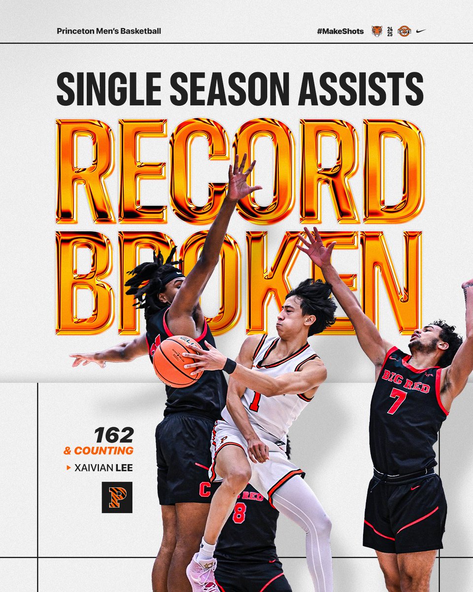 NEW PROGRAM RECORD.

<a href="/xaivianlee/">xaivian</a> records his 162nd assist of 2024-25 and rises to the top of the Tigers' all-time single season list!

#MakeShots 🐯🏀