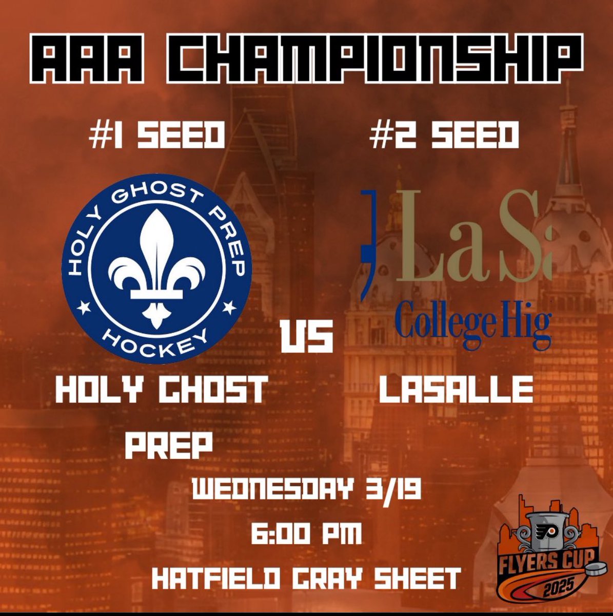 hgpathletics's tweet image. @TheFlyersCup @HGPIceHockey 
@HolyGhostPrep 
@HGPAlumni