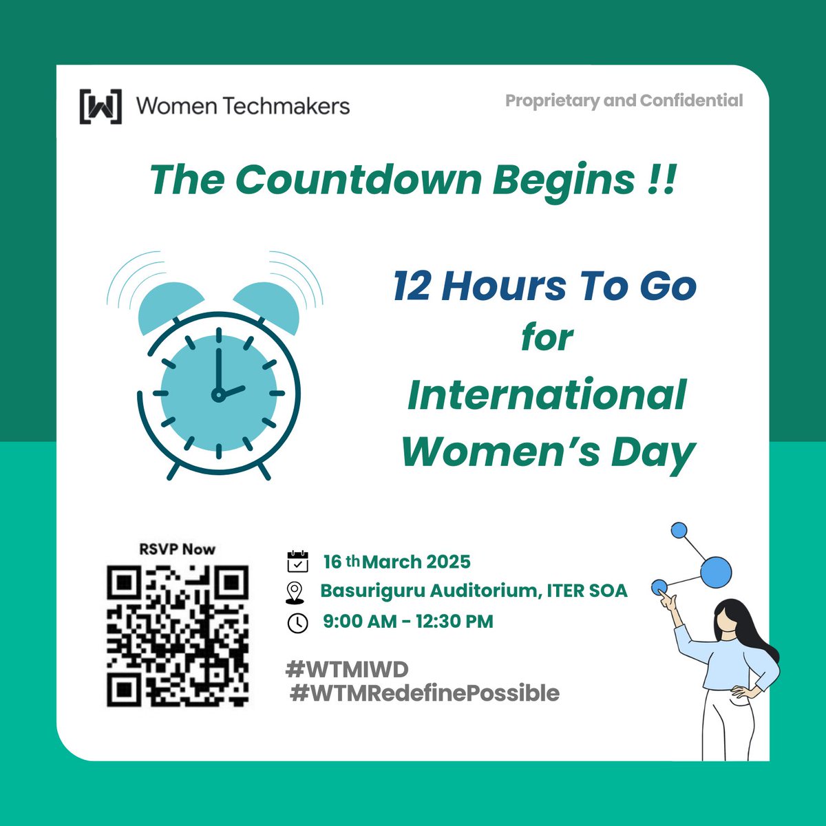 THE COUNTDOWN BEGINS!

Only 12 hours to go for our International Women's Day event!

Join us tomorrow at Basuriguru Auditorium, ITER SOA, as we celebrate women's empowerment and redefine what's possible!

Meet our incredible panelists &amp; speakers, and be inspired by their stories!