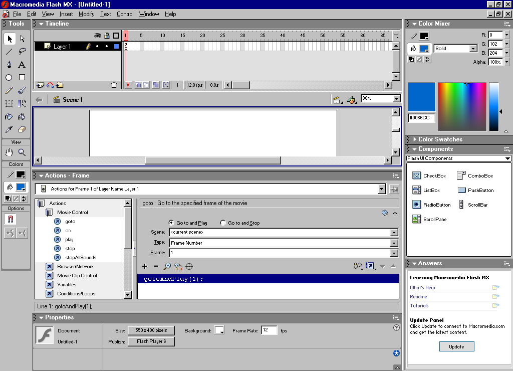 WebDesignMuseum's tweet photo. On March 15, 2002, Macromedia released a vector graphics editor for creating rich Internet content and multimedia applications Macromedia Flash MX.

#WebDesignHistory https://t.co/M9C5tzCaoW
