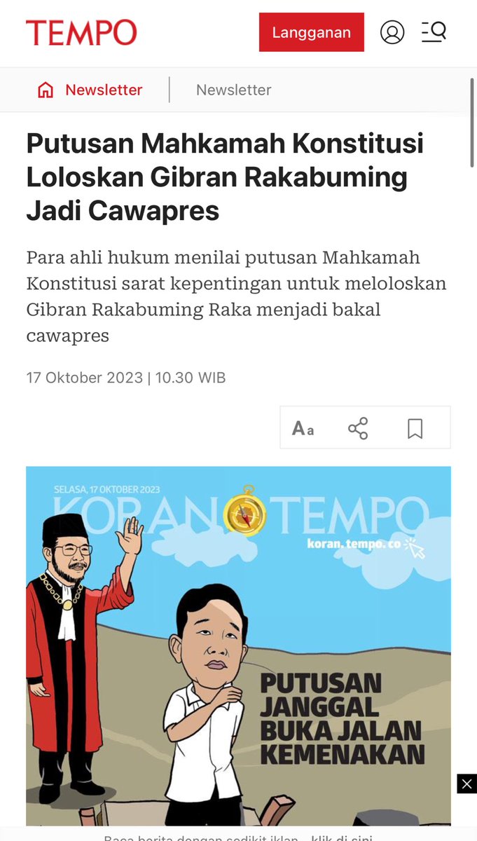 hajicing's tweet image. Kenapa kita tidak boleh diam? 

1. Sang putra mahkota sudah jadi wapres akibat putusan mk

2. Sekarang rapat sedang berlangsung meloloskan RUU TNI

apakah kita harus menerima hal ini? Sedangkan banyak rakyat sipil yang sedang berjuang mencari pekerjaan.

Kata gue #tolakruutni