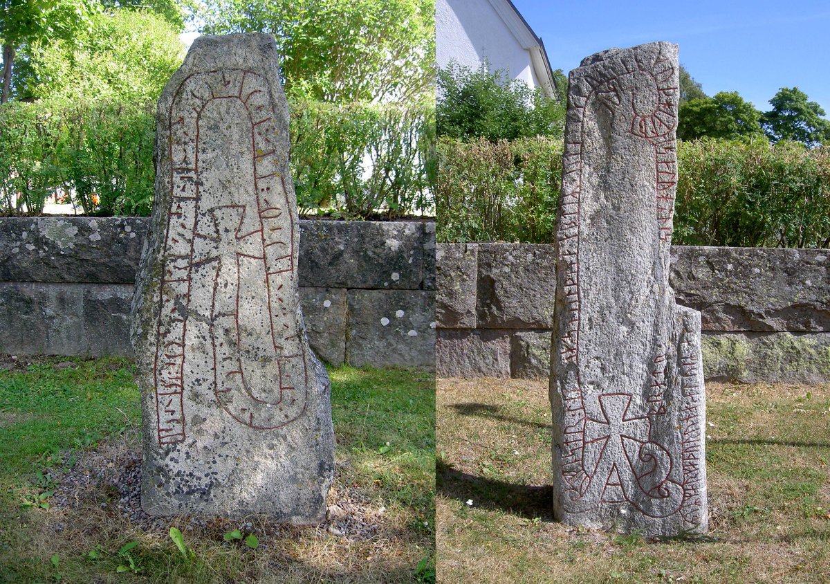 wolfssprache's tweet photo. @dgr1962 @helifliMorten Scandinavia converted to Christianity during the Viking age. Crosses and invocations of God are common on rune stones, for example. https://t.co/lQyutNWBE3