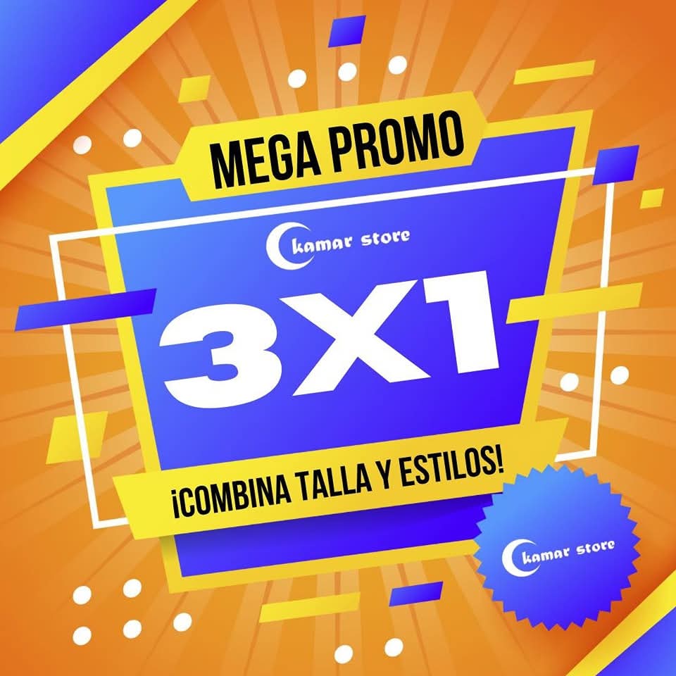 KamarStore's tweet image. Porque ustedes lo pidieron hoy ##Sabado vuelve tu promoción favorita 3️⃣❌1️⃣ (Pagas 1 y te llevas 3) por tiempo limitado ⏰ en todas nuestras sucursales de #KamarStore