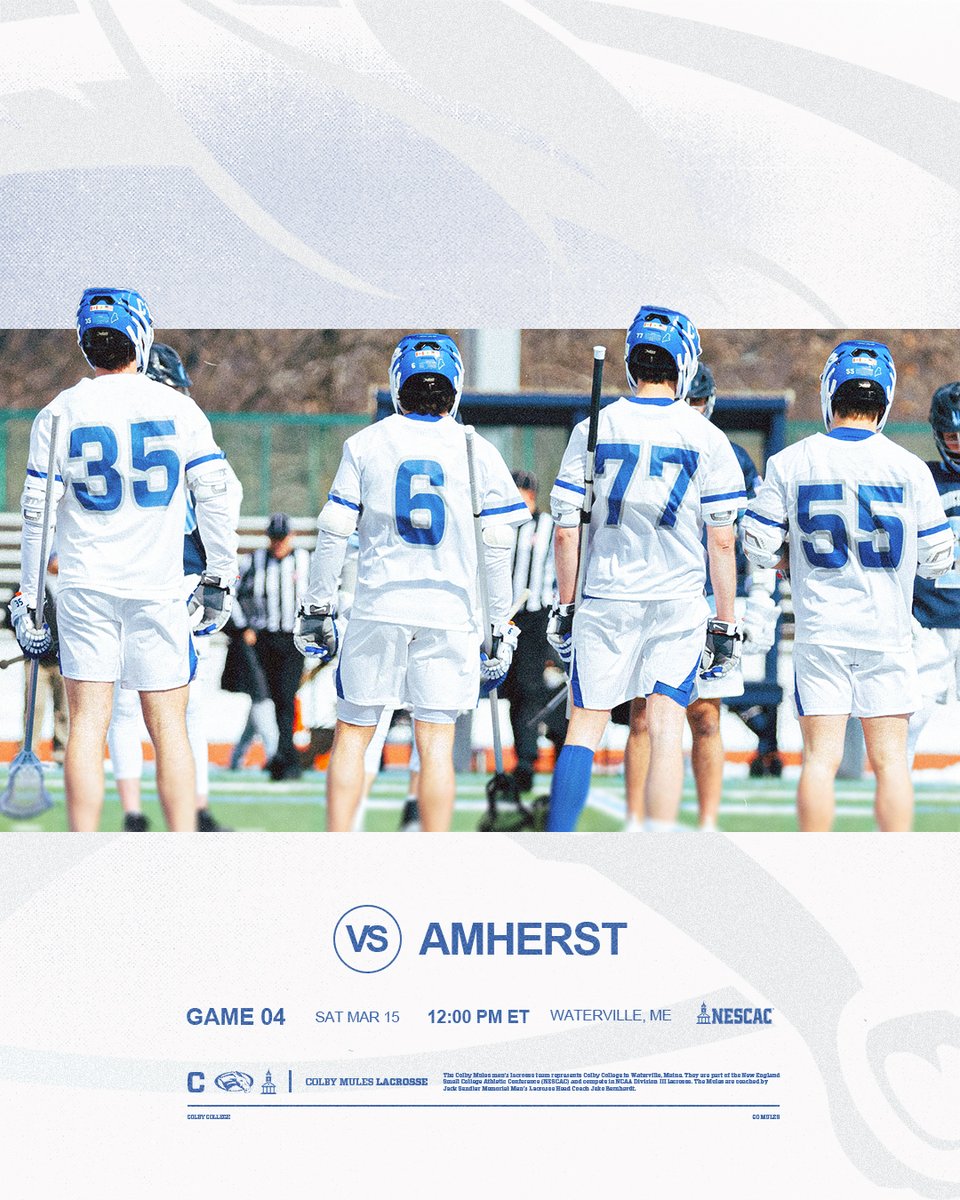 GAMEDAY

The Mules host Amherst at Harold Alfond Stadium. Come support or watch on the NESCAC app!

#RollMules
