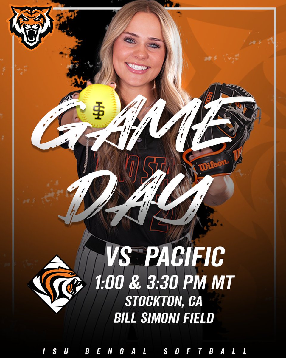 IdahoStateSB's tweet photo. Gameday in California! Bengals are taking on the Pacific Tigers in a trio of games this weekend
📌 Stockton, CA
⏰ 1:00 & 3:30 PM MT
📺 https://t.co/d2WCuQWUtZ
📊 https://t.co/uDh6SMA26O
#RoarBengalsRoar // #ISUSB https://t.co/WdZpQ1mar3