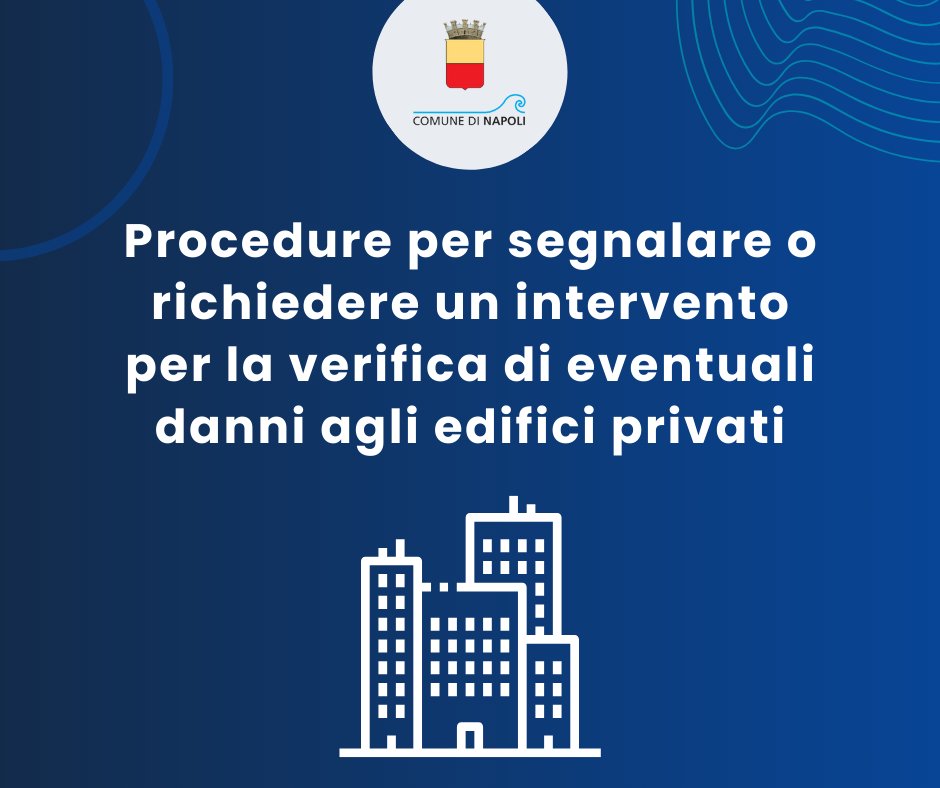 Procedure per segnalare o richiedere un intervento per la verifica di eventuali danni agli edifici privati in seguito agli eventi sismici

Tutte le informazioni sul sito👇
ow.ly/C6Q750Viycs