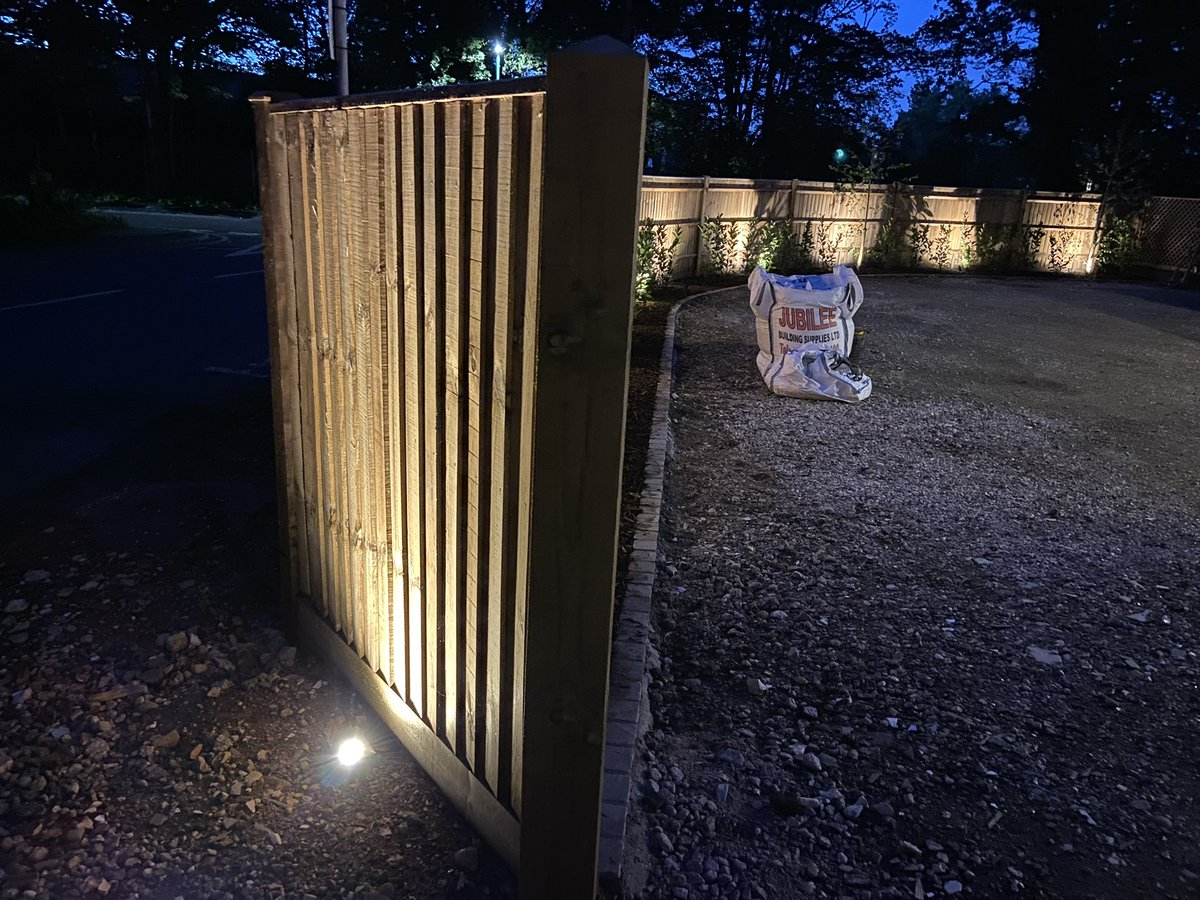 Gate &amp; fence glow-up! 🔥💡

Floor uplights by gate + spike lights up the fence = security &amp; style sorted.

Need outdoor lighting? Let’s make it happen! ⚡

📞 07894070914 | 🌐 power-electrical.co.uk

#GardenLighting #Electrician #PowerElectrical #LightingUpgrade