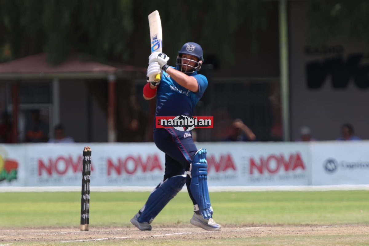 The Namibian Eagles made a great comeback to beat Canada by 12 runs in their Cricket World Cup League 2 match on the DLS method on Saturday. Namibia: 186 (JP Kotze 48, N Loftie-Eaton 47* (in photo), J Sana 4/33, S Ahmadzai 4/34), Canada: 154 (Y Samra 53, G Erasmus 4/24).
