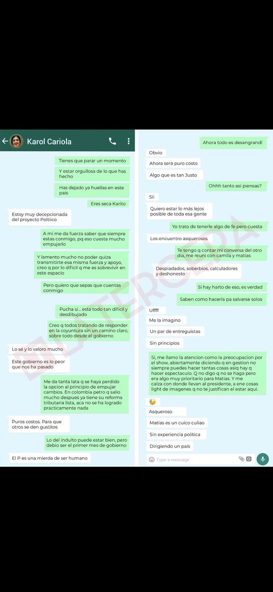 🚨Urgente🚨Filtración de chat entre hasler y Cariola deja en evidencia la grave crisis que atraviesa el Gobierno y el PC solo buscan aprovechamiento económico, síguenos en <a href="/bombiteve/">Bombiteve</a> #CariolaGate