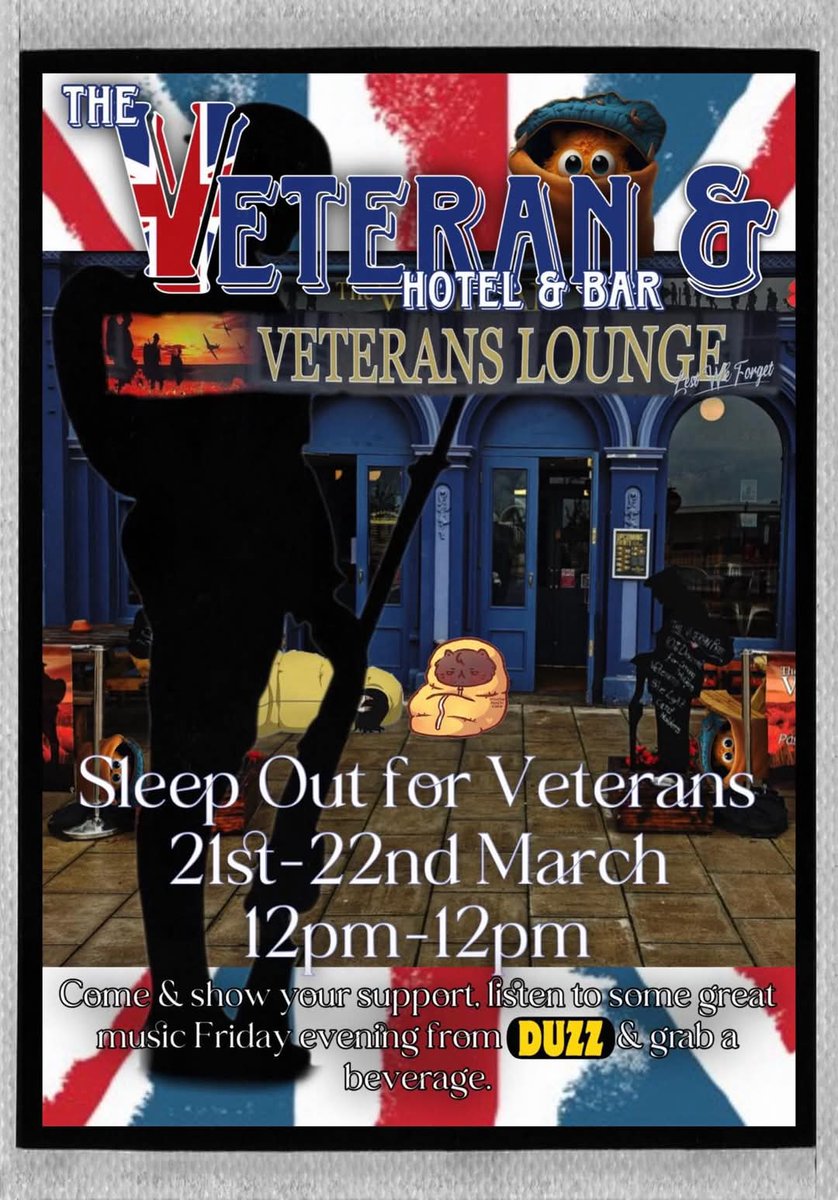 7 days and counting. We will be sleeping out, at 'The Veterans Hub' Isle of Wight CIC and 'The Veteran Ryde' to raise funds, for homeless veterans, on the Isle of Wight. 
🏨 🇬🇧
