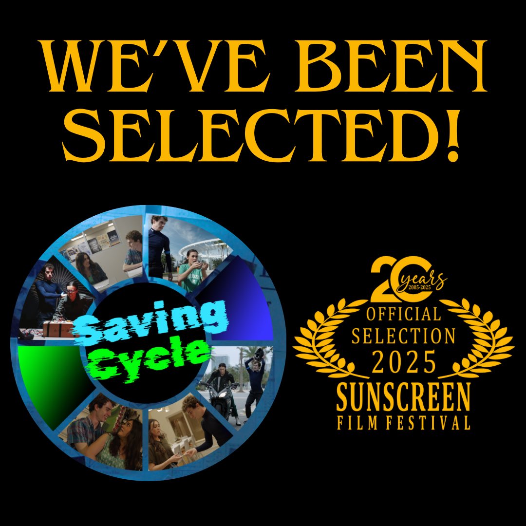 AlltheLineSI's tweet photo. Our first festival acceptance for “Saving Cycle” - @SunscreenFF!! We’ll be screening on Saturday, April 26th at 11:45am. Join us in watching the premiere of our never-before-seen 14-minute version!

#premiere #filmfestival #allthelinestudio #savingcycle #scifi #floridafilm https://t.co/CqKHurGWK1