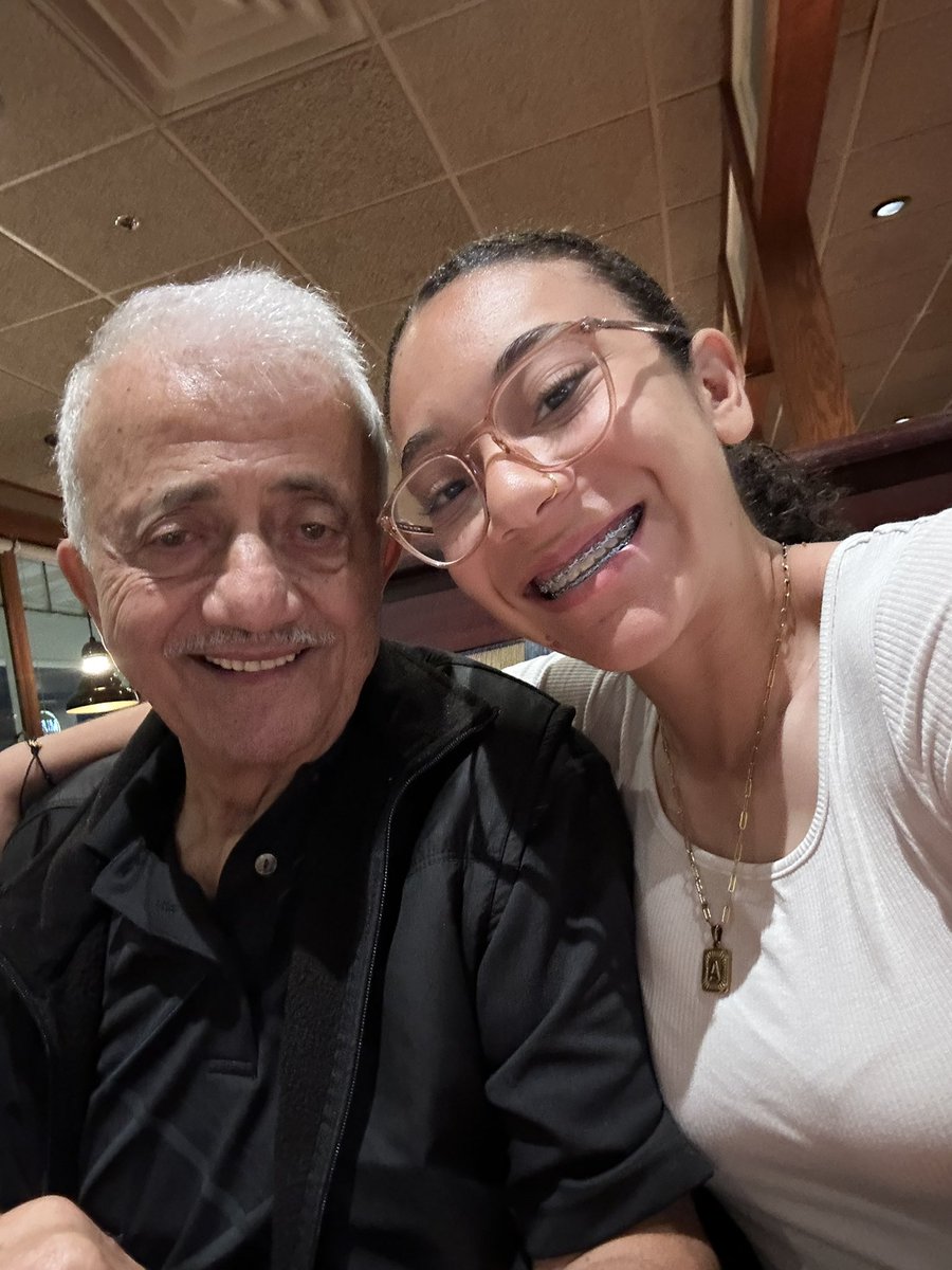 Happy that I got to take my grandpa out to dinner last night. He’s been coming to more of my games even though he doesn’t have much energy. Love you forever gido! Keep fighting! #CancerSucks