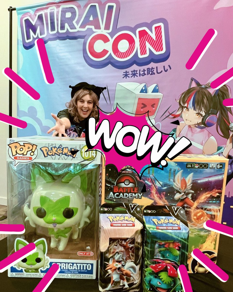 ✨ Today Only at Sunrise Comic Con! ✨ Buy any MiraiCon pass and get a chance to WIN a $100 Pokémon Prize Pack! ⚡️🎁 Don’t miss out—stop by our booth #306 and grab your pass before the day is over! #MiraiCon #SunriseComicCon #Pokemon #GottaCatchEmAll