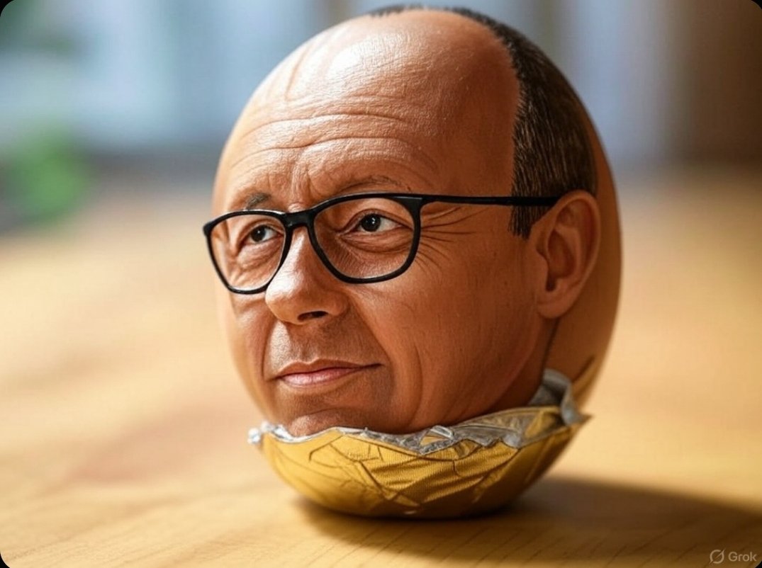 NEU von Kinder 
Das ÜberraschungsEi 
      -Merz Edition-

Lug,Trug und Verrat
3 Sachen auf einmal

(KI generiert)