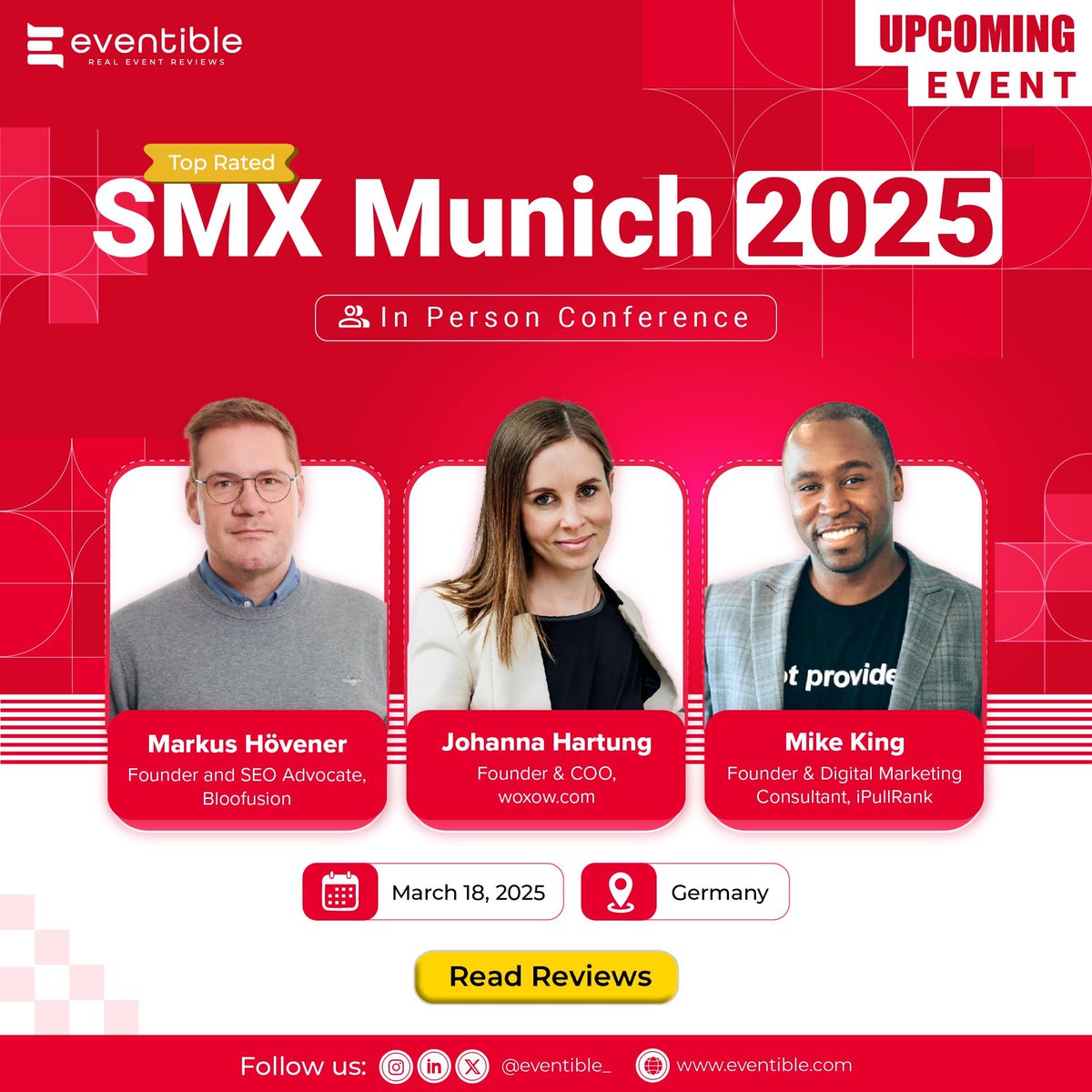 Mark your calendars for SMX Munich 2025 📅
@SMX München 

🌐Read reviews - buff.ly/HUm7C56