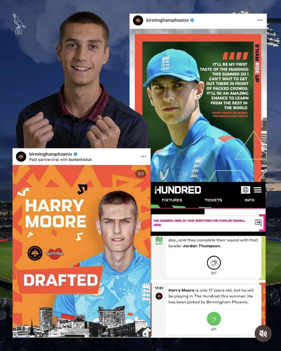 What a year for Harry Moore 🙌🏻🔵🟡🏏

👊 Signs First Pro Deal✍️ 
👊 Selected for England U19s🏴󠁧󠁢󠁥󠁮󠁧󠁿 
👊 First-Class Debut🏏
👊 3 Year Contract Extension✍️ 
👊 England Lions Tour🏴󠁧󠁢󠁥󠁮󠁧󠁿🇿🇦 
👊 England U19s Tour🏴󠁧󠁢󠁥󠁮󠁧󠁿🇿🇦 
👊 England Lions Training Camp🇦🇪 
👊 Drafted in The Hundred💯
