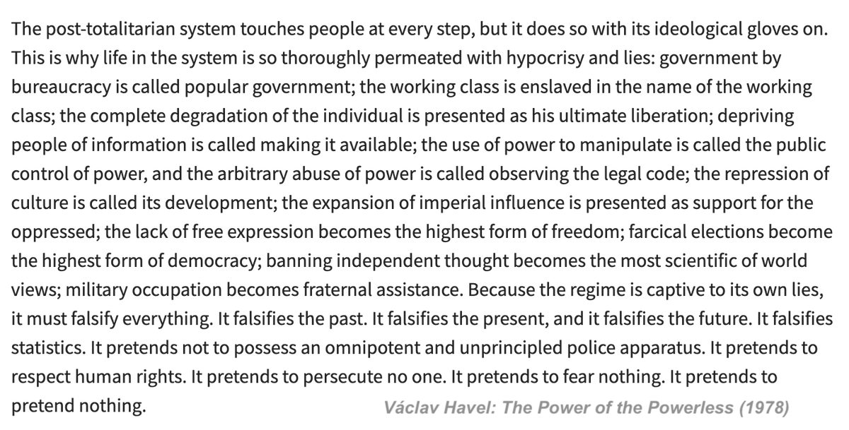 As the state, driven by faulty ideology, fails to defend its citizens' community, speech, and property, it simultaneously undermines its own power and legitimacy. Herein lies the long-term potential for bottom-up renewal and recovery of civil society.