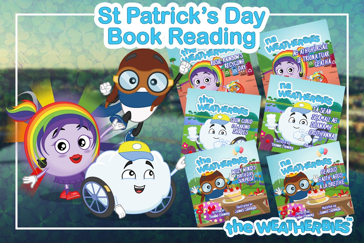 The Weatherbies (@theweatherbies) on Twitter photo If you’re going to the <a href="/dcsdcouncil/">Derry Strabane Cncl</a> Spring Carnival, join us for our book reading event (English and Irish) from 2-3pm, in Waterloo Place, Derry! Hosted by <a href="/LittleAcornsBks/">Little Acorns Bookstore</a>📚- see you there? #TheWeatherbies #ClimateEducation #Storytelling
#StPatricksDay #LáFheilePádraig If you’re going to the <a href="/dcsdcouncil/">Derry Strabane Cncl</a> Spring Carnival, join us for our book reading event (English and Irish) from 2-3pm, in Waterloo Place, Derry! Hosted by <a href="/LittleAcornsBks/">Little Acorns Bookstore</a>📚- see you there? #TheWeatherbies #ClimateEducation #Storytelling
#StPatricksDay #LáFheilePádraig