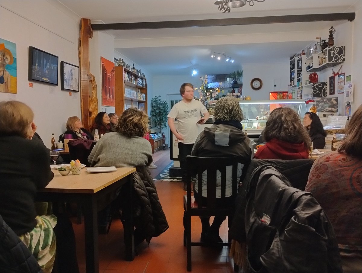 Alison Clayburn (@alisonclayburn) on Twitter photo Great Rotherhithe Voices celebration of our Thames yesterday <a href="/CafeDeliFelice/">Cafe Deli Felice</a> . These free evenings of #song & #spokenword happen every two months so next is May 18. New theme, but all contributions welcome. <a href="/WorgInfo/">Our Rotherhithe</a> <a href="/AlbionSalter/">Rotherhithe Robin</a> <a href="/IRotherhithe/">Rotherhithe Connections - People & Place</a> <a href="/SE16_Happiness/">SE16 Happiness Group</a> <a href="/se16albion/">Albion Street</a> Great Rotherhithe Voices celebration of our Thames yesterday <a href="/CafeDeliFelice/">Cafe Deli Felice</a> . These free evenings of #song & #spokenword happen every two months so next is May 18. New theme, but all contributions welcome. <a href="/WorgInfo/">Our Rotherhithe</a> <a href="/AlbionSalter/">Rotherhithe Robin</a> <a href="/IRotherhithe/">Rotherhithe Connections - People & Place</a> <a href="/SE16_Happiness/">SE16 Happiness Group</a> <a href="/se16albion/">Albion Street</a>