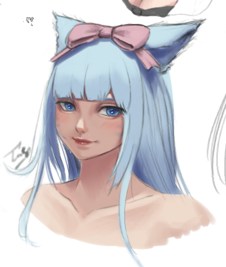 Trishytrashy07's tweet photo. Miqo study n coloring #FFXIVART https://t.co/eIBmjGxP6Z